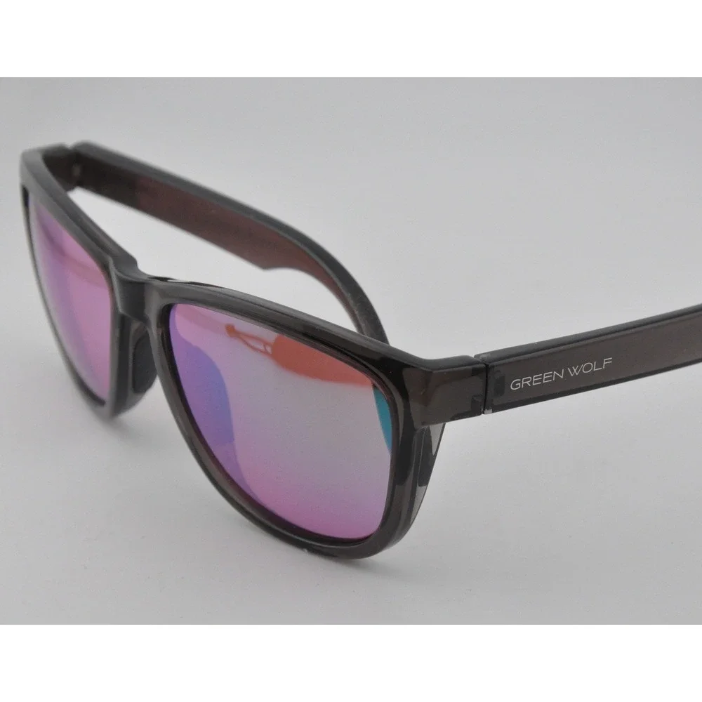 Green Wolf Scout GW-SC4 Sunglasses‎ Excellent Mirrored Wayfarer with Case(s)